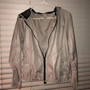 Gray windbreaker